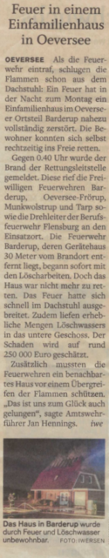 Zeitungsartikel – Einsätze 2018