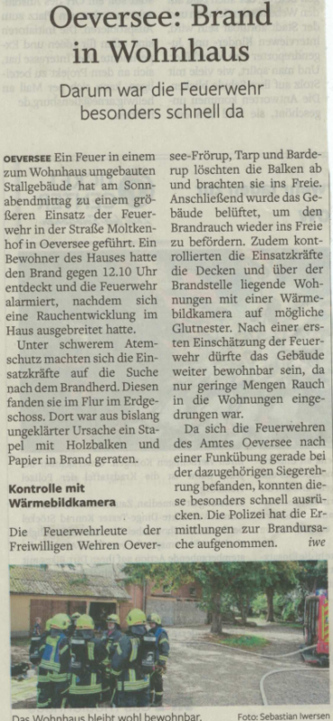 Zeitungsartikel – Einsätze 2022