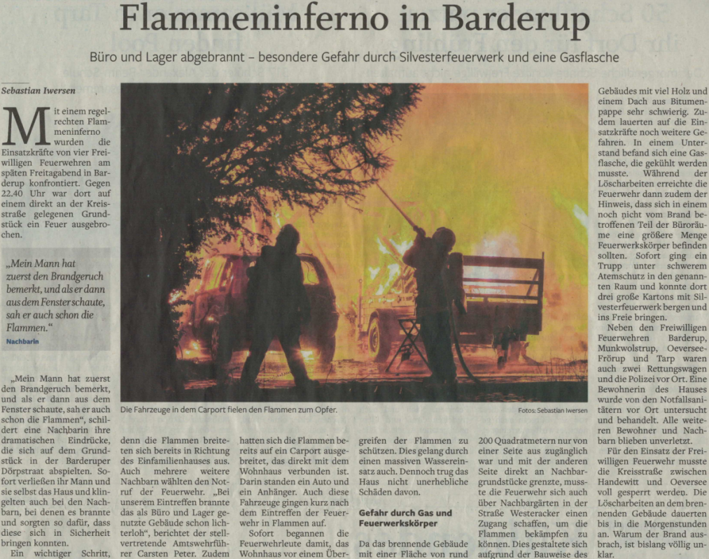 Zeitungsartikel – Einsätze 2023