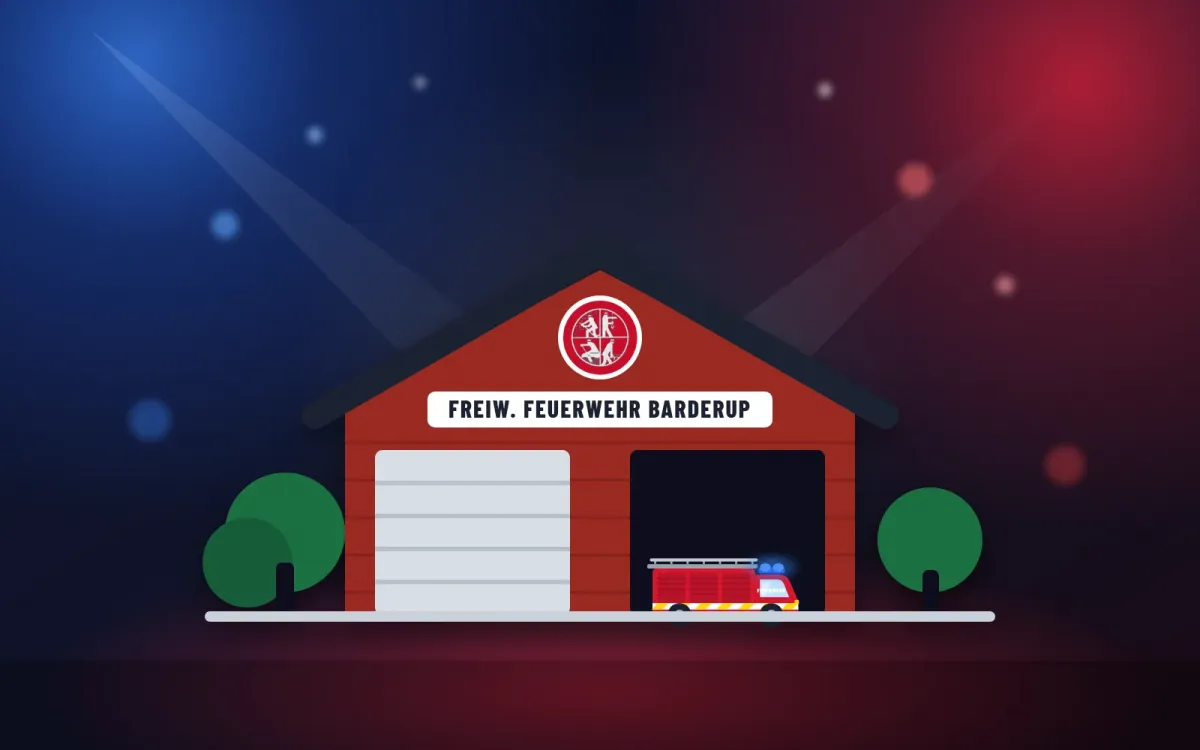 Illustration: Feuerwehrgerätehaus Barderup